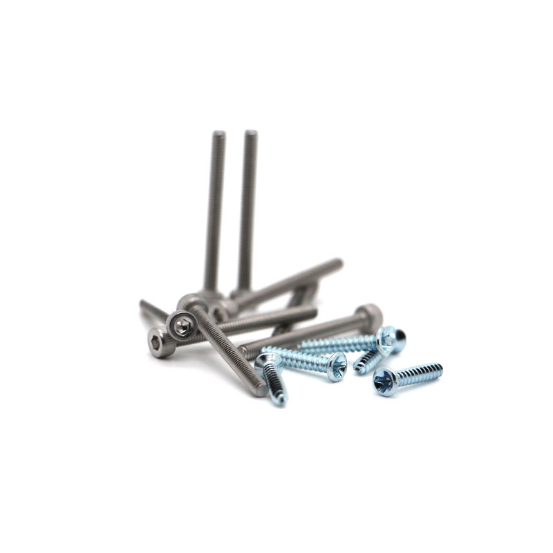 M0.5-M3 Acciaio di alluminio Microscrew di precisione, rivestimento di lucidatura Servizio personalizzato a basso prezzo